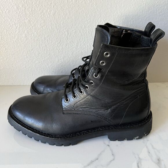 ALLSAINTS Men\'s Whitmore Leather Combat Boots Black Size 41 US 8 main image 8